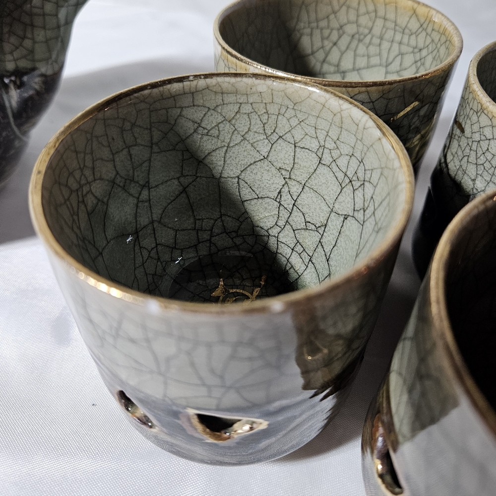 Vintage 1940's Otagiri Somayaki (Somaware) Japanese Tea Set - Picture 4 of 10